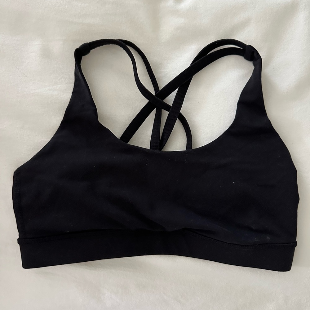 Lululemon Black Strappy Sports Bra Intimates